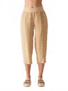 Cut Loose Linen Capri Easy Pants In Cashew In Neutral