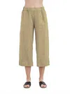 Cut Loose Linen Crop Pant In Cashew In Brown