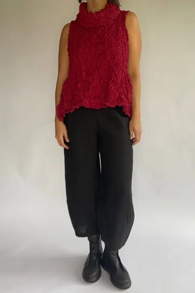 Cut Loose Linen Pull-on Lantern Pants In Black