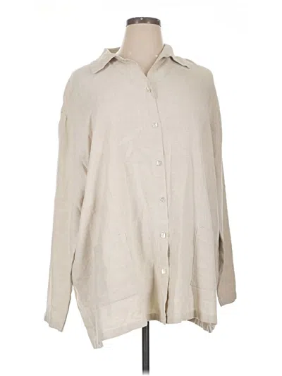 Pre-owned Cut Loose Long Sleeve Button Down Shirt In Tan