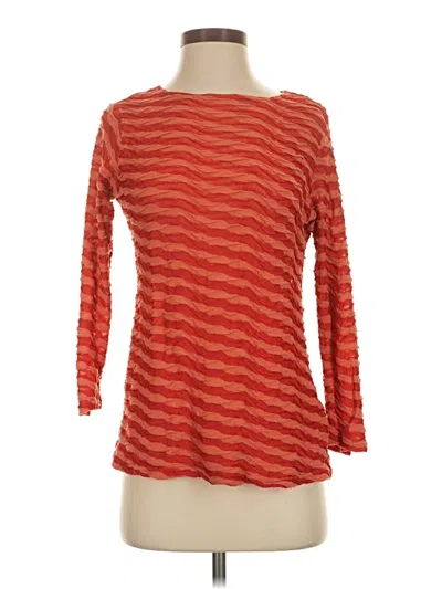 Pre-owned Cut Loose Long Sleeve Top Red Boatneck Tops