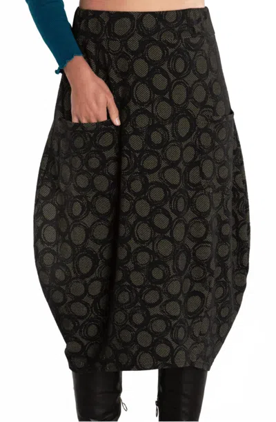 Cut Loose Long Textured Skirt In Black