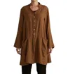 Cut Loose Morse Check Swing Coat In Brass In Multi