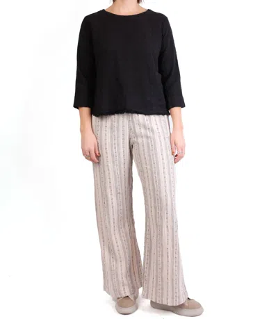 Cut Loose Pocket Three Quarter Sleeve Shell Top In Black