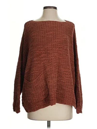 Pre-owned Cut Loose Pullover Sweater In Brown