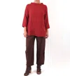 Cut Loose Raglan Pocket Three Quarter Sleeve Top In Cognac