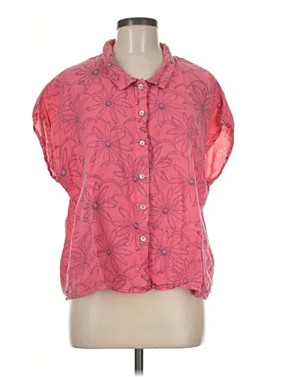 Pre-owned Cut Loose Short Sleeve Blouse In Pink