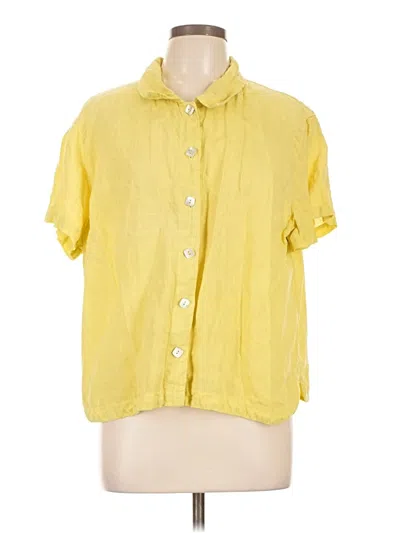 Pre-owned Cut Loose Short Sleeve Button Down Shirt In Yellow