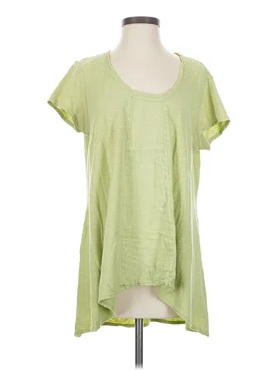 Pre-owned Cut Loose Short Sleeve Top Green Scoop Neck Tops