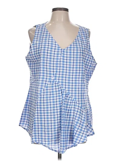 Pre-owned Cut Loose Sleeveless Blouse In Blue