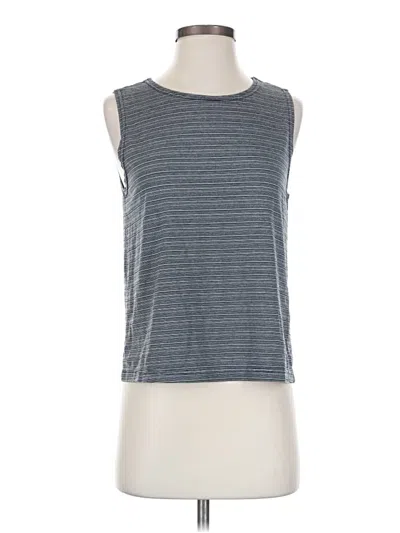 Pre-owned Cut Loose Sleeveless Top Gray Boatneck Tops