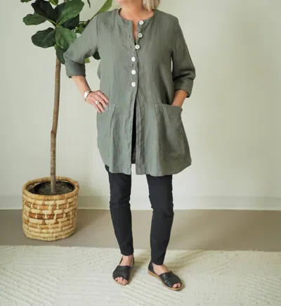 Cut Loose Swing Coat In Clay In Gray
