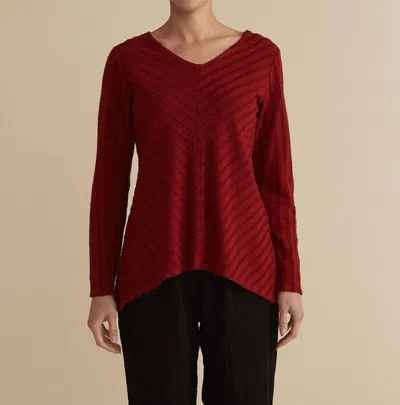 Cut Loose V-neck Tunic Top In Cognac