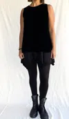 Cut Loose Velvet Tank Top In Black