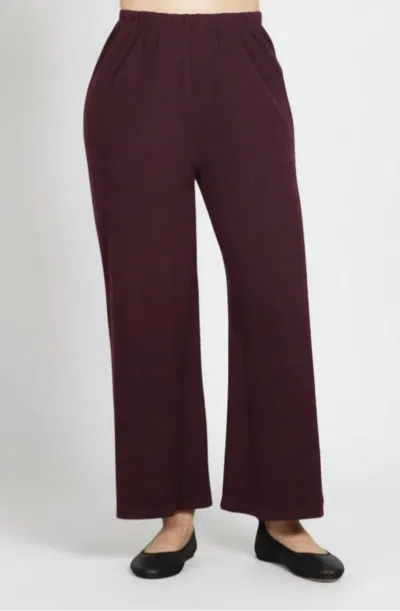 Cut Loose Wide Leg Crop Pant In Cinnabark In Burgundy