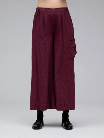Cut Loose Wide Leg Parachute Pants In Cinnabark In Burgundy