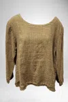 Cut Loose Women's 3/4 Sleeve Cotton Top In Urchin In Multi