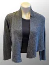 Cut Loose Women's Cropped Wool Cardigan In Pavement In Beige