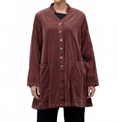 Cut Loose Women's Velvet Coat In Cola In Brown