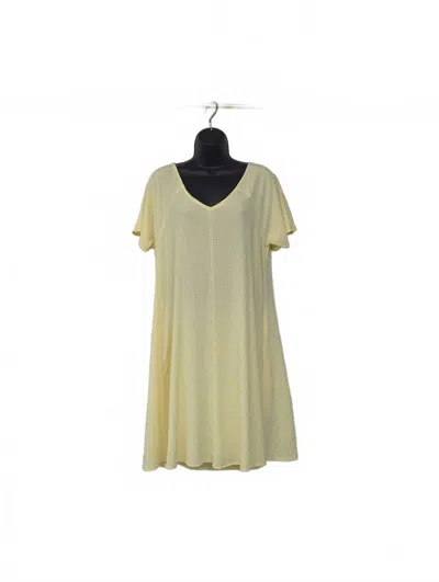 Cut Loose Women's V-neck Swing Dress In Sunshine Yellow