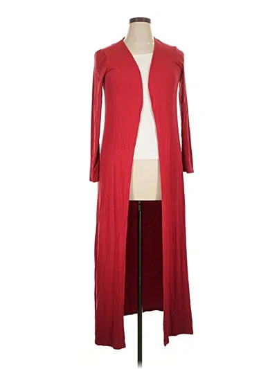 Cutely Covered Cardigan Sweater In Red