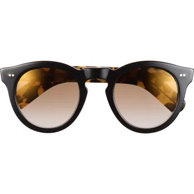 Cutler And Gross 0734 Round Sunglasses In Black