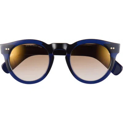 Cutler And Gross 0734v2 Round Sunglasses In Blue