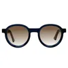Cutler And Gross Sunglasses 1384-02 Sun 49mm Classic Blue Navy / Grad Brown Lens Flash G