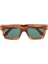 Cutler And Gross 1386 Square Frame Sunglasses In Braun