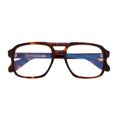 Cutler And Gross 1394 10 Dark Turtle Glasses In Brown