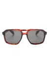 Cutler And Gross 1394 Pilot-frame Sunglasses In Rot
