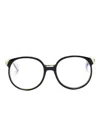 Cutler And Gross 1395 Round-frame Glasses In 黑色