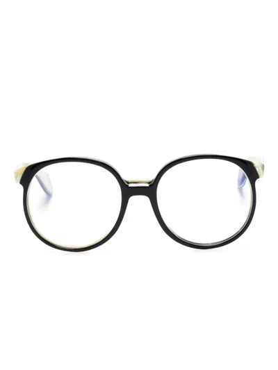 Cutler And Gross 1395 Round-frame Glasses In 黑色