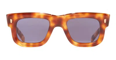 Cutler And Gross 1402 - Old Havana Sunglasses In Blue