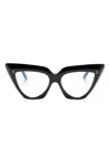 Cutler And Gross 1407 Cat-eye Frame Glasses In Black