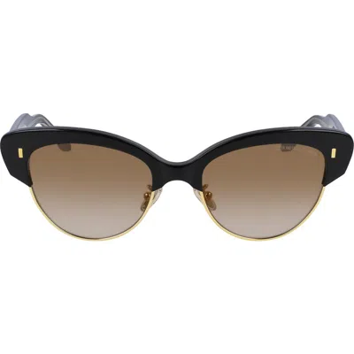 Cutler And Gross 55mm Gradient Cat Eye Sunglasses In Brown