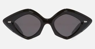 Cutler And Gross 9126 - Black On Pink Sunglasses In Blue