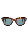 Cutler And Gross 9261 Geometric-frame Sunglasses In Brown