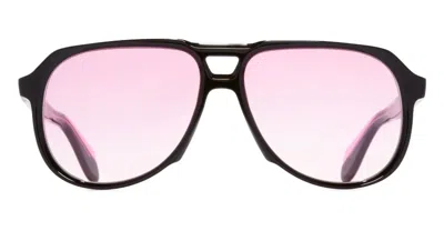 Cutler And Gross 9782 / Black On Pink Sunglasses In Black/pink