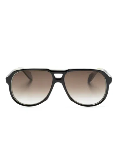 Cutler And Gross 9782 Navigator-frame Sunglasses In Black