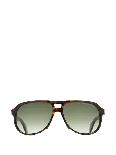 Cutler And Gross 9782 Pilot-frame Sunglasses In Metallic