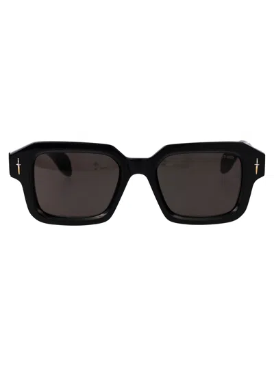 Cutler And Gross Acetate Black Sunglasses In 01 Black