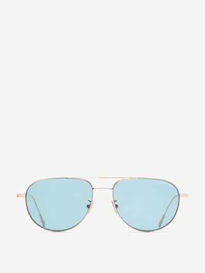 Cutler And Gross Cutler & Gross Ausn Aviator Sunglasses In Gold