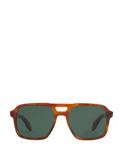 Cutler And Gross Cutler & Gross Aviator Frame Sunglasses In Brown