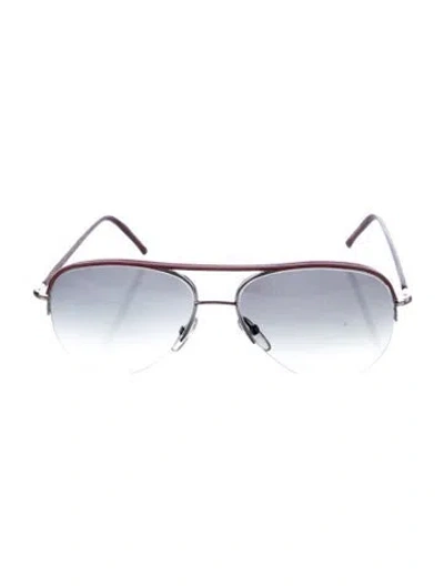 Pre-owned Cutler And Gross Aviator Gradient Sunglasses In Silver