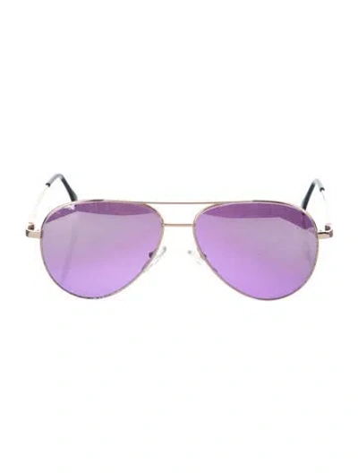 Pre-owned Cutler And Gross Aviator Mirrored Sunglasses In Gold