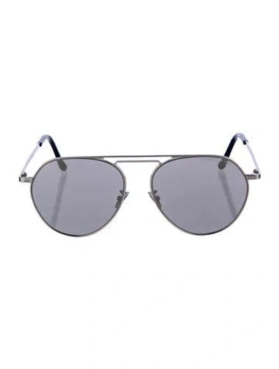 Pre-owned Cutler And Gross Aviator Mirrored Sunglasses In Silver