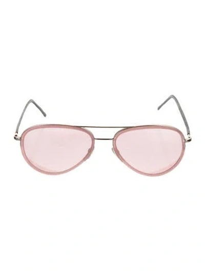 Pre-owned Cutler And Gross Aviator Tinted Sunglasses In Pink