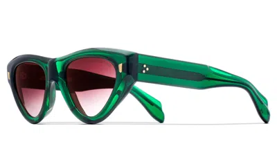 Cutler And Gross Bordeaux Gradient Cat Eye Ladies Sunglasses Cgsn992650 005 50 In Green