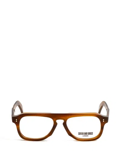 Cutler And Gross Browline Glasses In Brown